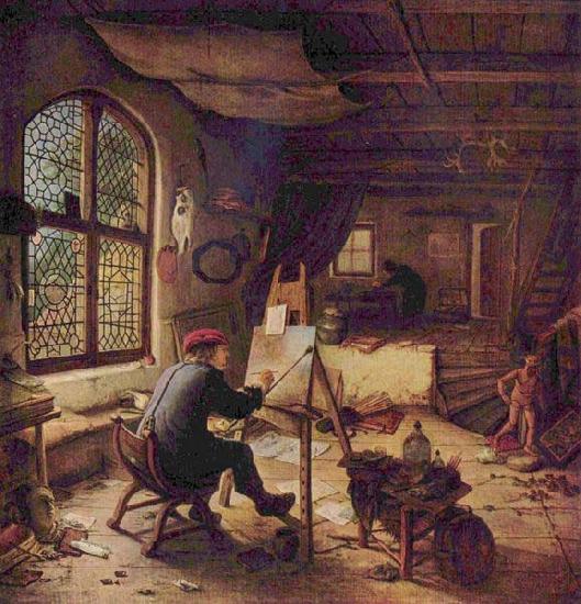 Adriaen van ostade The painter in his workshop Germany oil painting art
